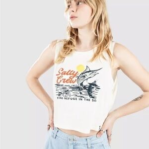 Salty Crew cropped Graphic Tank